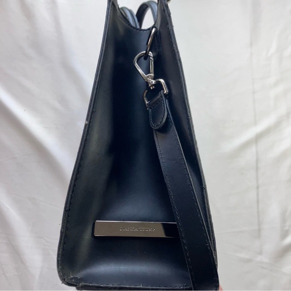 Ivanka Trump Black and Cream Structured Monogram Bag - Picture 6 of 16